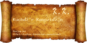 Kuchár Kasszián névjegykártya